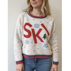 NWT CUPCAKES & CASHMERE "SKI" Crew Neck Sweater - XL